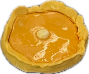 Polymer clay pie magnet